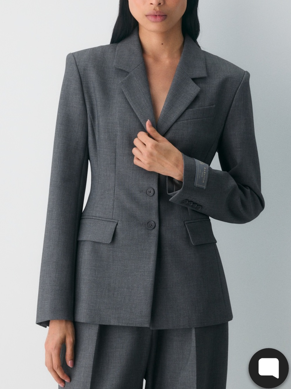 Aritzia Stand Out Blazer - heather charcoal